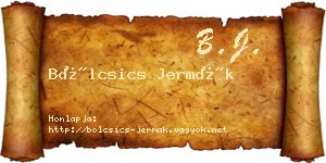 Bölcsics Jermák névjegykártya